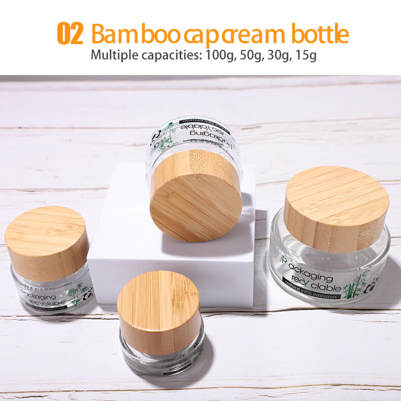 Упаковка стеклянной бутылки с бамбуковой крышкой