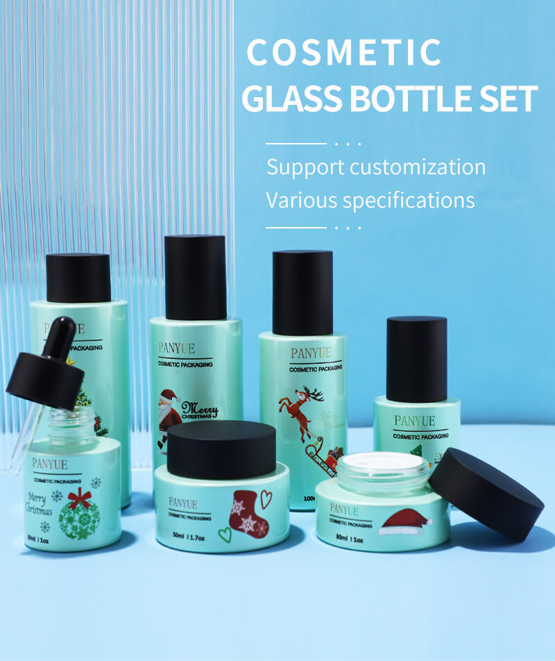 Высококачественная стеклянная упаковка для косметических средств по уходу за кожей.