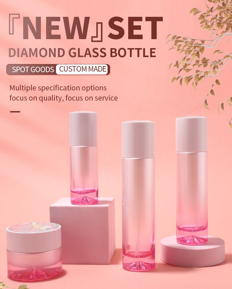 набор косметических стеклянных бутылок для ухода за кожей