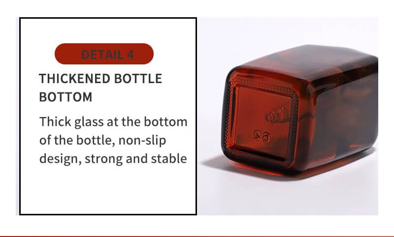 Роскошная квадратная стеклянная бутылка в наличии