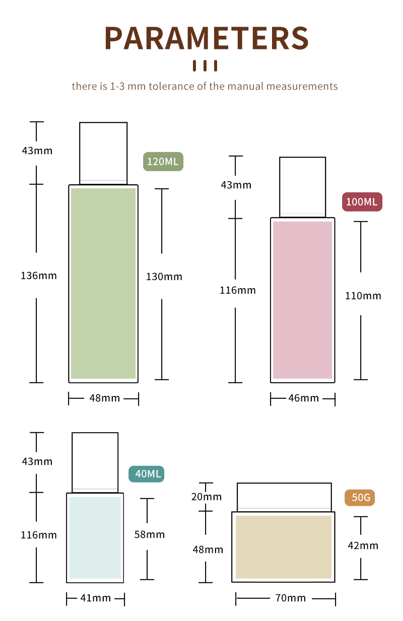40ml cosmetic glass bottle