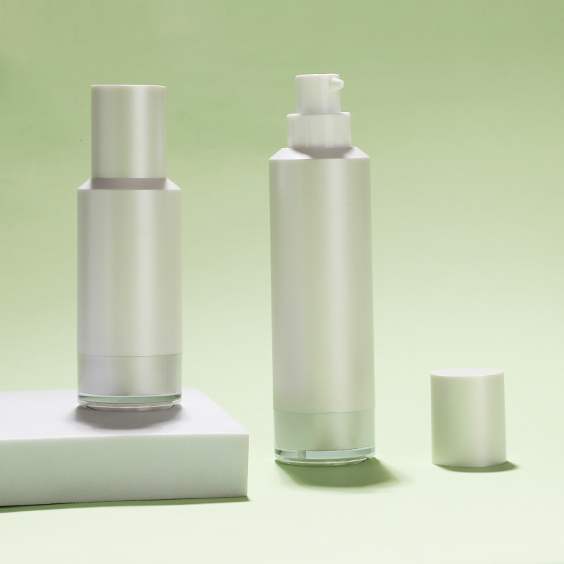white airless plastic bottle