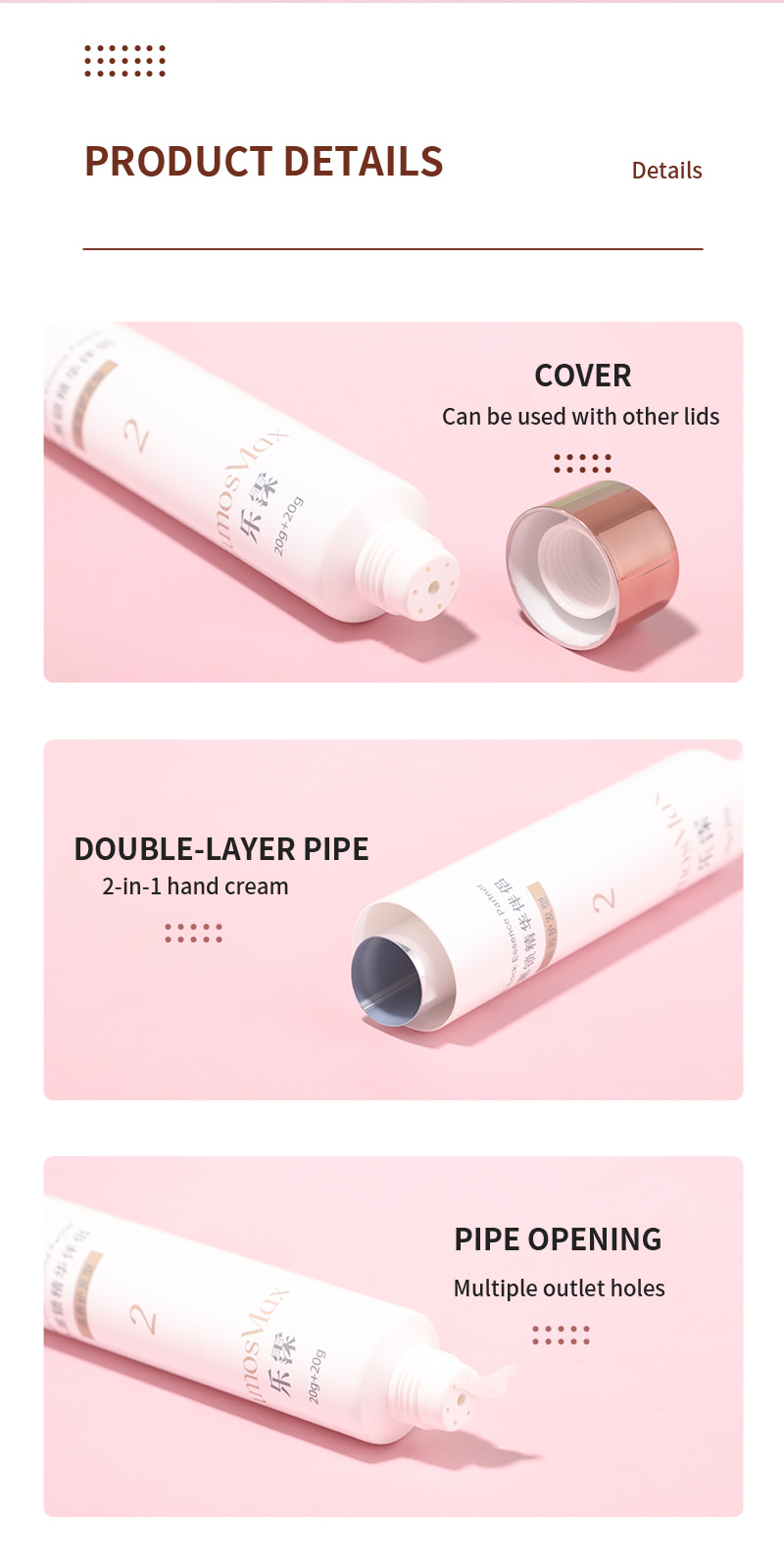 2n1 empty plastic tube