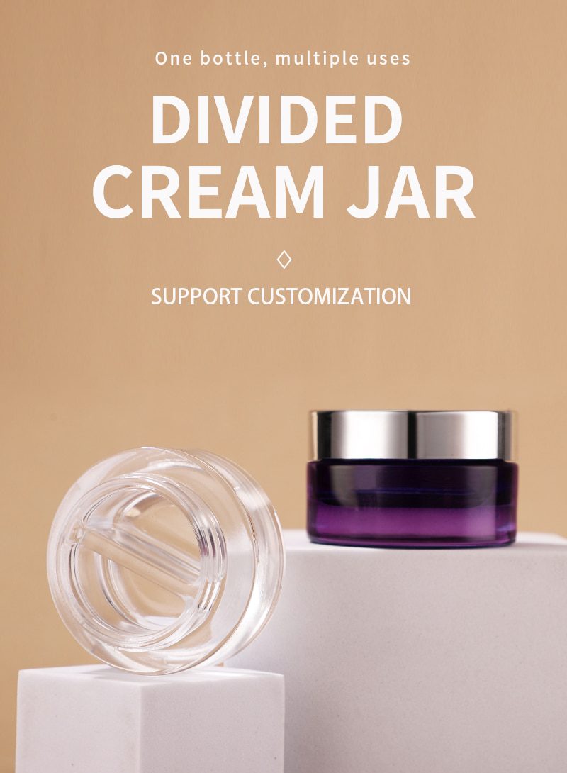 Purple divided cream jar