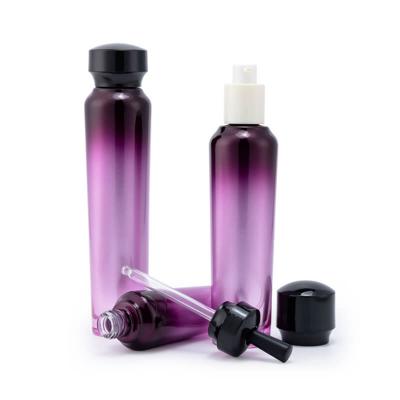 Эксклюзивный набор фиолетовых бутылочек для косметики для макияжа